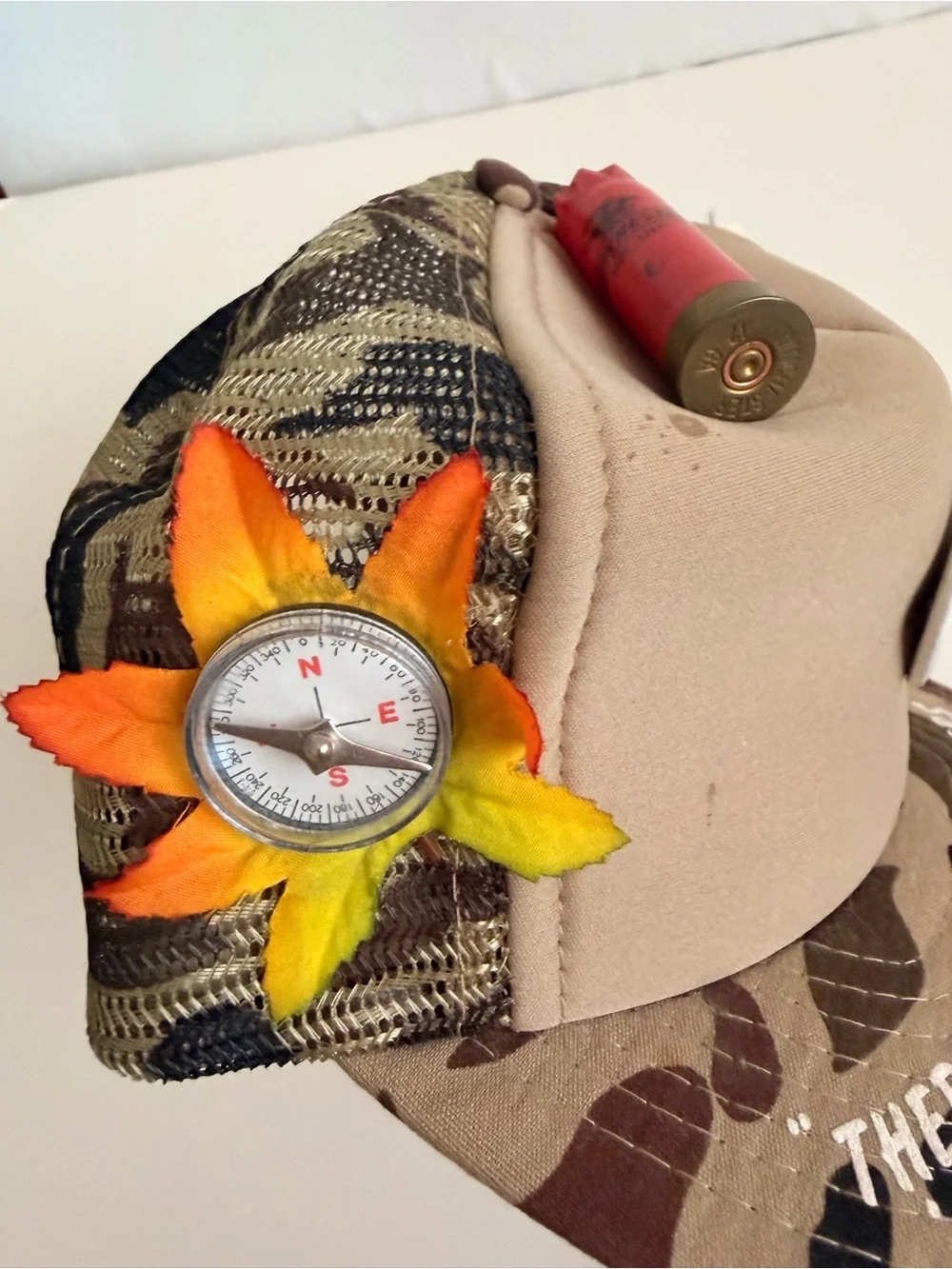 Vintage 1989 Camo Trucker Hat Hunting Laid Back Hunters Survival Kit